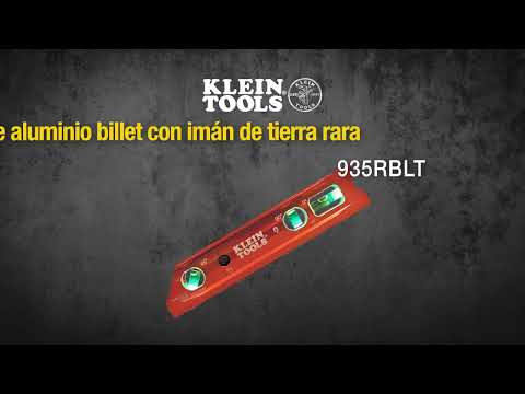 Nivel torpedo de aluminio billet con iluminación e imán de tierra rara. - Mod. 935RBLT