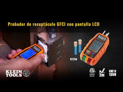 Probador de tomaccoriente y GFCI. - Mod. RT250